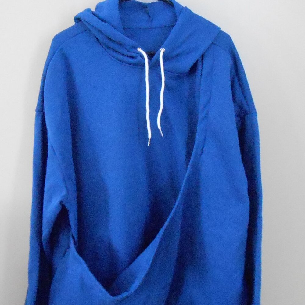 Royal Blue Hooded Sweatshirt with Pet Carrying Front Pouch Unisex Size-4XL